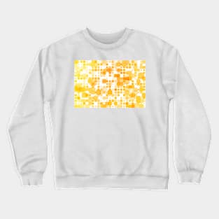 Yellow shades square mosaic over white background Crewneck Sweatshirt